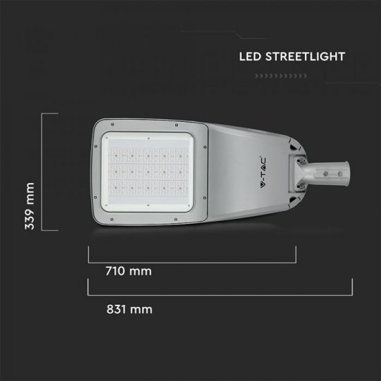 LED уличен осветител SAMSUNG CHIP VT-160ST 160W 4000K 20800Lm IP65 130Lm/W