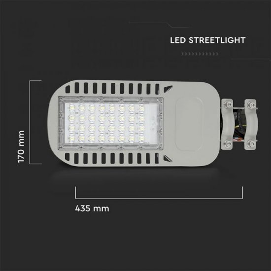 LED уличен осветител SAMSUNG CHIP VT-54ST 50W 4000K 6000Lm IP65 120Lm/W