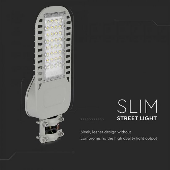 LED уличен осветител SAMSUNG CHIP VT-54ST 50W 6400K 6850Lm IP65 135Lm/W