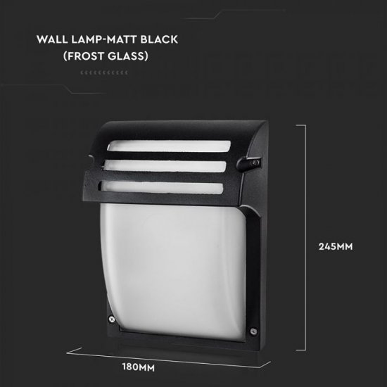 Фасадно тяло VT-754 Е27 max 60W IP44 мат черно