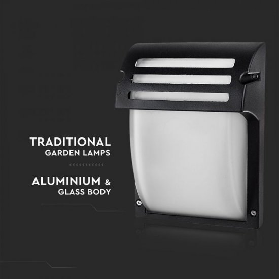 Фасадно тяло VT-754 Е27 max 60W IP44 мат черно
