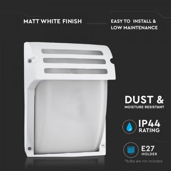 Фасадно тяло VT-754 Е27 max 60W IP44 мат бяло