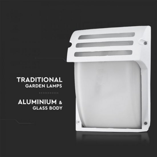 Фасадно тяло VT-754 Е27 max 60W IP44 мат бяло