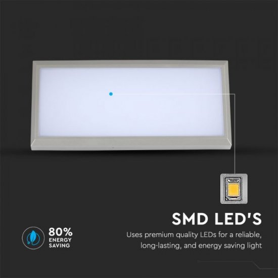 LED фасадно тяло ъглово VT-8055 20W 6400K 1000Lm IP65 сиво