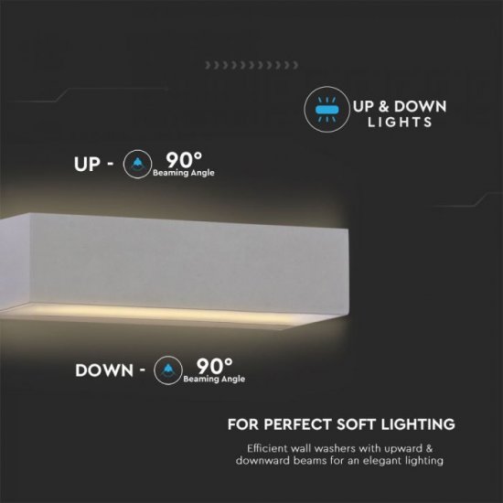 LED фасадно тяло VT-8056 9W 3000K 400Lm IP65 сиво