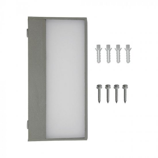 LED фасадно тяло VT-8056 9W 3000K 400Lm IP65 сиво