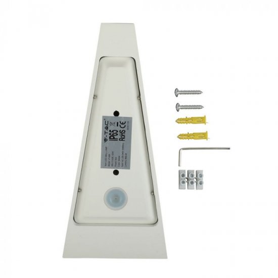 LED фасадно тяло VT-826 6W 4000K 660Lm IP65 бяло