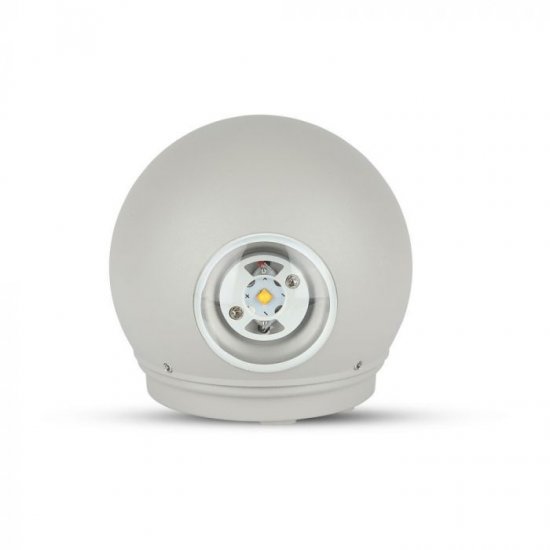 LED фасадно тяло VT-836 6W 3000K 660Lm IP65 сиво