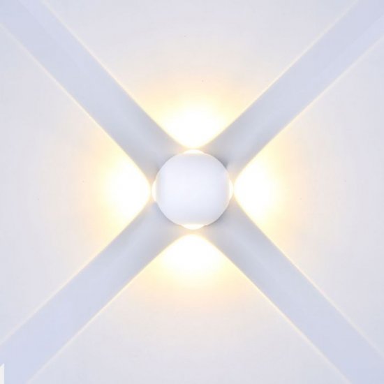 LED фасадно тяло VT-834 4W 4000K 440Lm IP65 бяло