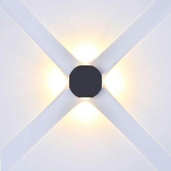 LED фасадно тяло VT-834 4W 3000K 440Lm IP65 черно