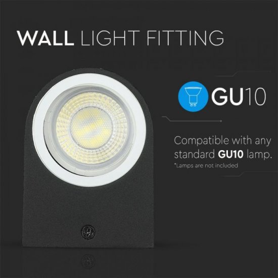 Фасадно тяло VT-7651 GU10 max 35W IP44 черно