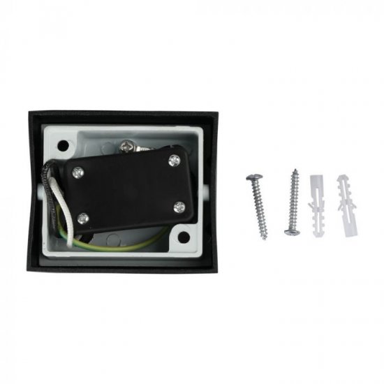 Фасадно тяло VT-7651 GU10 max 35W IP44 квадрат черно