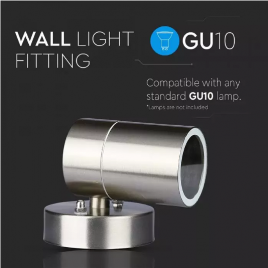 Фасадно тяло VT-7621 GU10 max 35W IP44 сатен никел