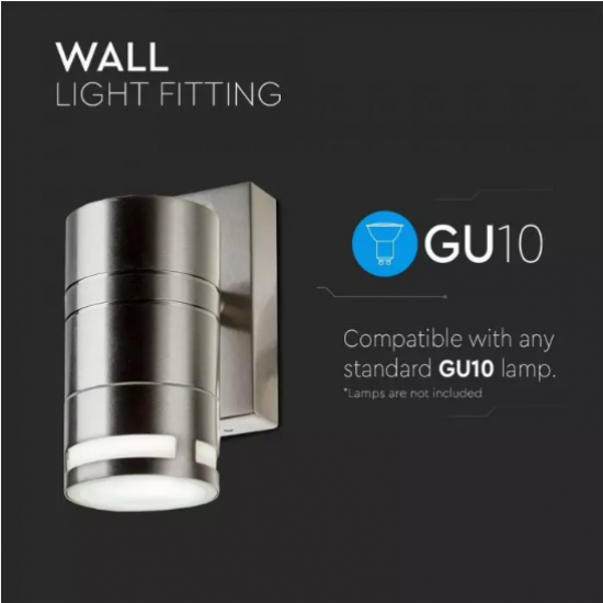 Фасадно тяло VT-7631 GU10 max 35W IP44 сатен никел