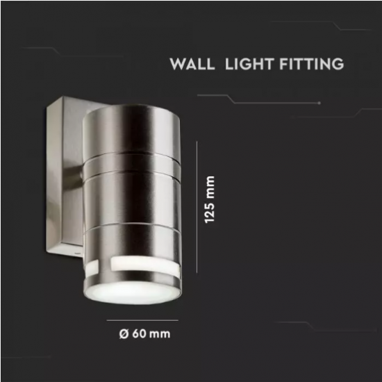 Фасадно тяло VT-7631 GU10 max 35W IP44 сатен никел