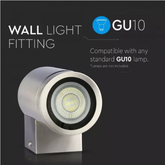 Фасадно тяло VT-7641 GU10 max 35W IP44 сатен никел