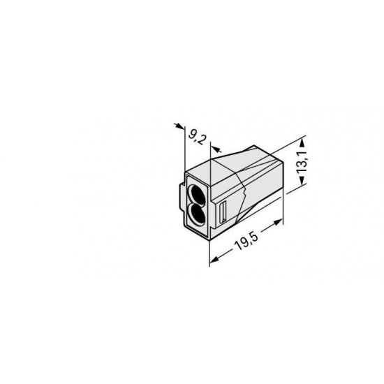Клема конектор PUSH WIRE 2х0.75-2.5mm² 550V WAGO