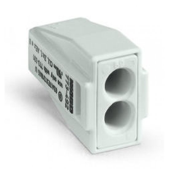 Клема конектор PUSH WIRE 2х0.75-2.5mm² 550V WAGO