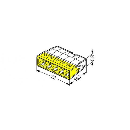 Клема инсталационна COMPACT 5х0.5-2.5mm² WAGO