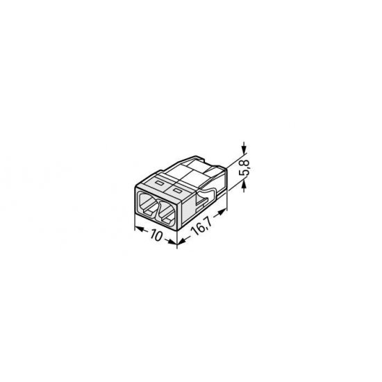 Клема инсталационна COMPACT 2х0.5-2.5mm² WAGO