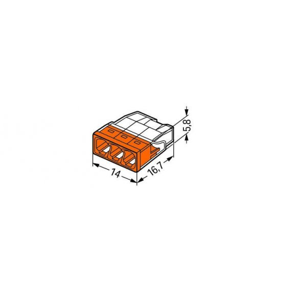 Клема инсталационна COMPACT 3х0.5-2.5mm² WAGO