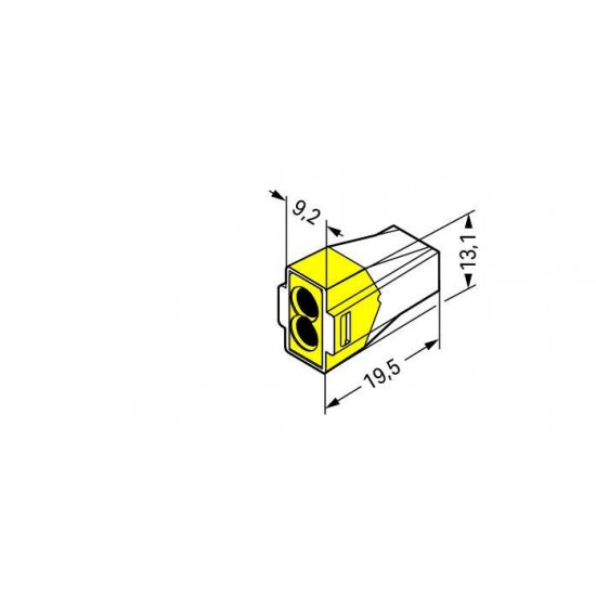 Клема конектор PUSH WIRE 2х0.75-2.5mm² WAGO