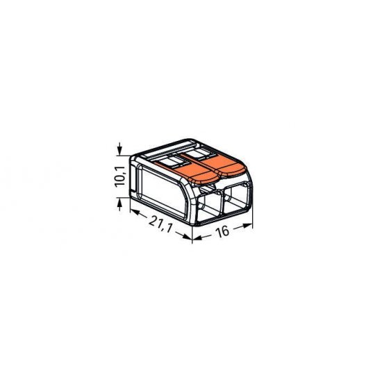 Клема - бърза връзка COMPACT 2х6mm² WAGO