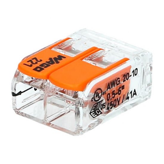 Клема - бърза връзка COMPACT 2х6mm² WAGO