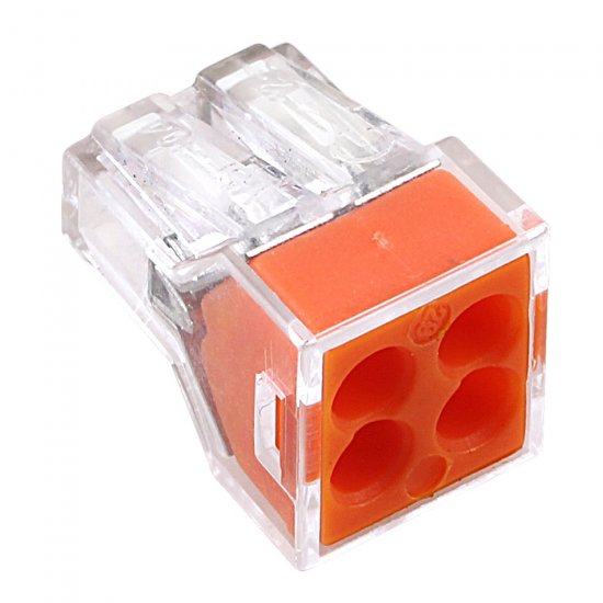 Клема конектор PUSH WIRE 4х0.75-2.5mm² WAGO
