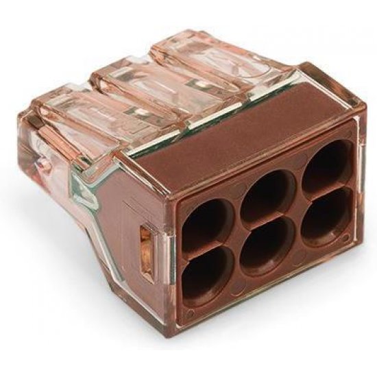 Клема конектор PUSH WIRE 6х1.5-4mm² WAGO