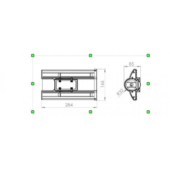 LED улично осветително тяло IP65 24W 4000K 2400Lm сиво