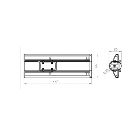 LED улично осветително тяло IP65 40W 4000K 4000Lm сиво