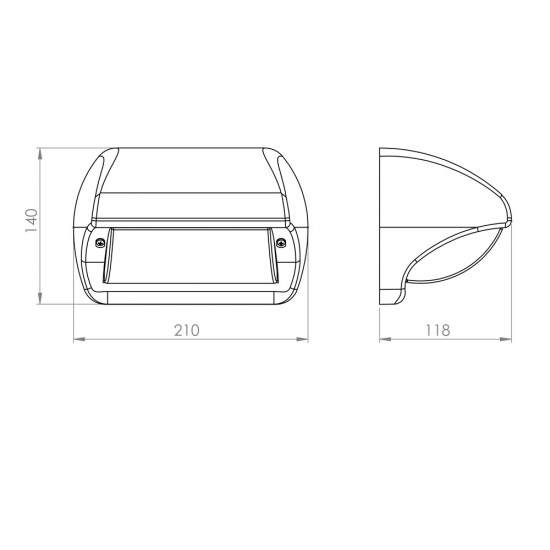 LED фасадно тяло Футура 3001 IP54 5W 4000K 600Lm сиво