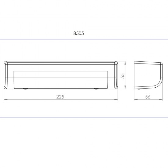 LED фасадно тяло плафон 8615 IP44 12W 4000K 1200Lm черно