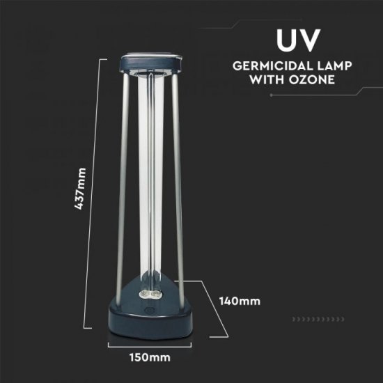 Бактерицидна антивирусна лампа UV-C с озон 38W VT-3238